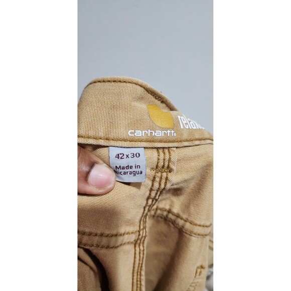 Carhartt Mens Relaxed Fit Tan Casual Pants Size 42X30 - Picture 12 of 16